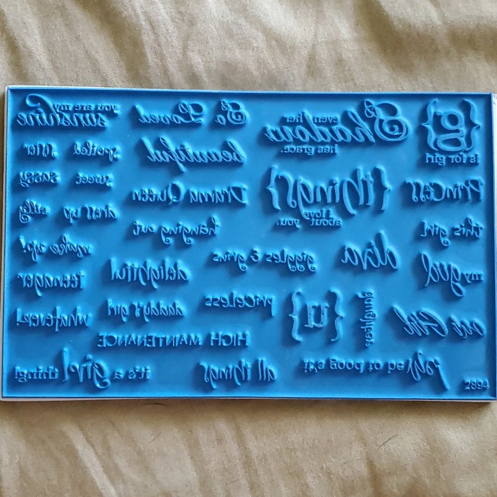 💥The Angel Co Acrylic Stamp Set NWOT Girl Thing